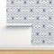 Botanical Diamonds Large Geometric Neutral Blue Denim Dot Stripe Abstract Custom Removable Wallpaper by Spoonflower Peel & Stick Wallpaper 2FT Wide